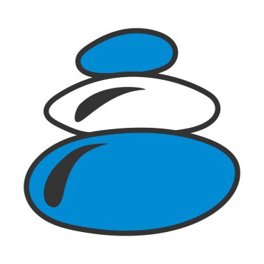 Spa Taşı Simgesi. Renk Doldurma Tasarımı ile Düzenlenebilir Kalın Tasarım. Vektör İllüstrasyonu.