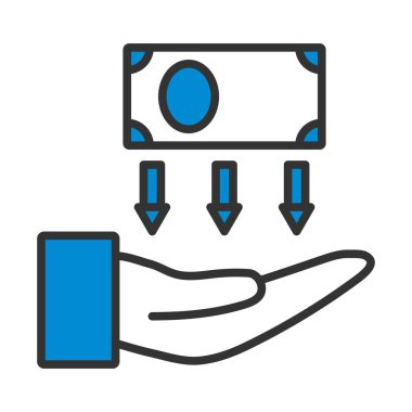 Yatırım Simgesi İade Et. Renk Doldurma Tasarımı ile Düzenlenebilir Kalın Tasarım. Vektör İllüstrasyonu.