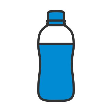 Spor içecek ikonu şişesi. Renk Doldurma Tasarımı ile Düzenlenebilir Kalın Tasarım. Vektör İllüstrasyonu.