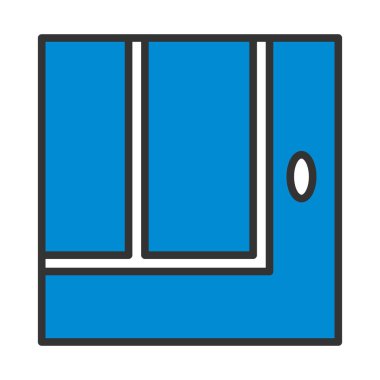 Tenis Tekrar Top Dışarı Simgesi. Renk Doldurma Tasarımı ile Düzenlenebilir Kalın Tasarım. Vektör İllüstrasyonu.