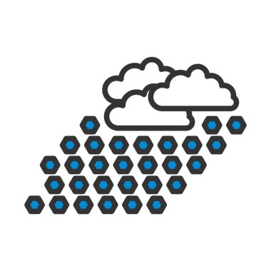 Yaşasın Simge. Renk Doldurma Tasarımı ile Düzenlenebilir Kalın Tasarım. Vektör İllüstrasyonu.