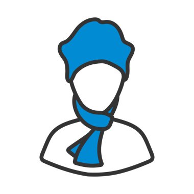 Poet Icon. Editable Bold Outline With Color Fill Design. Vector Illustration.