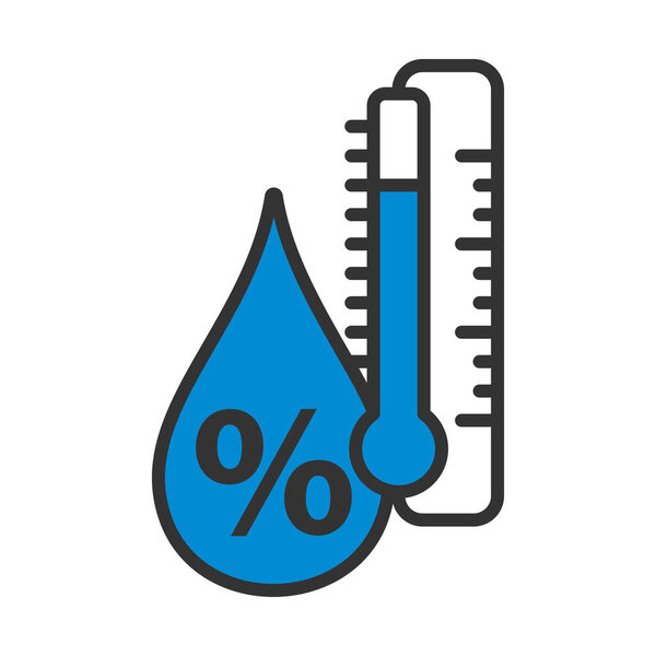 Humidity Icon. Editable Bold Outline With Color Fill Design. Vector Illustration.