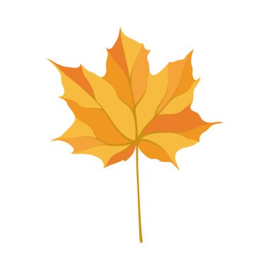 Sonbahar akçaağaç yaprağı. Yaprak düştü. Vektör illüstrasyonu.