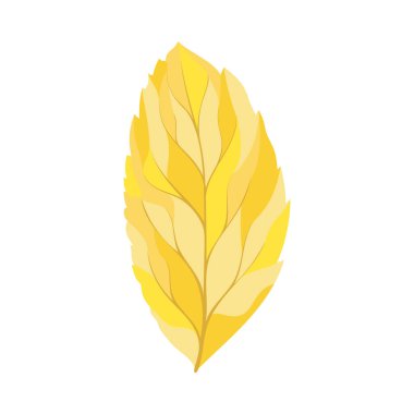 Sonbahar dişbudak ağacı yaprağı. Yaprak düştü. Vektör illüstrasyonu.