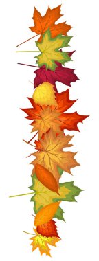 Parlak sonbahar yapraklı Şükran Günü afişi. Sonbahar tatilleri, etkinlikler, indirimler ve satışlar için tasarım öğesi. Vektör illüstrasyonu.