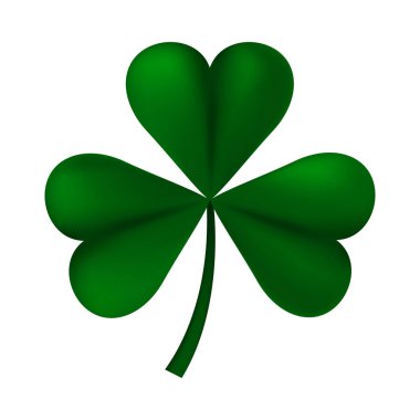 Üç yapraklı yonca ikonu seti. Şanslı İrlanda bira festivali Aziz Patrick Günü 'nün sembolü. Vektör İllüstrasyonu.