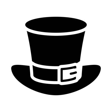 Leprikon şapka. İrlanda bira festivalinin çizgi film elemanı Aziz Patrick günü. Vektör İllüstrasyonu.