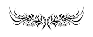 Kabile dövmesi. Çok pürüzsüz ve pürüzsüz çizgiler. Vektör illüstrasyonu. 