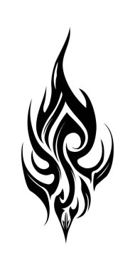 Kabile dövmesi. Çok pürüzsüz ve pürüzsüz çizgiler. Vektör illüstrasyonu. 