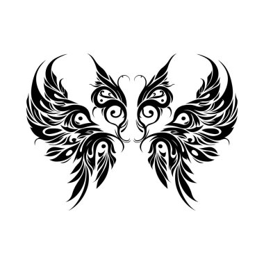 Kabile dövmesi. Çok pürüzsüz ve pürüzsüz çizgiler. Vektör illüstrasyonu. 