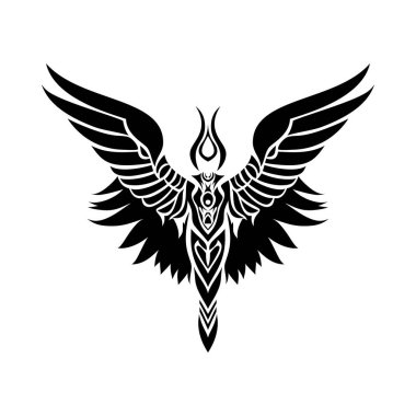 Kabile dövmesi. Çok pürüzsüz ve pürüzsüz çizgiler. Vektör illüstrasyonu. 