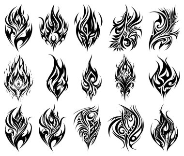 Kabile dövmesi hazır. Çok pürüzsüz ve pürüzsüz çizgiler. Vektör illüstrasyonu. 