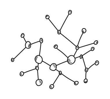 Doodle eğitim ikonu. Vektör İllüstrasyonu.