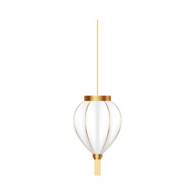 Çin Yeni Yıl Feneri elementi. Ay Yeni Yıl tatili kartı, afiş, poster ve broşür konsepti için uygun. Vektör illüstrasyonu.