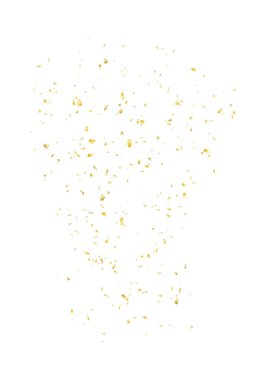 Şenlikli altın konfeti arka planı. Vektör illüstrasyonu. 