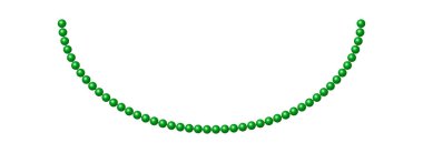 Mardi Gras karnaval boncukları. Vektör illüstrasyonu.