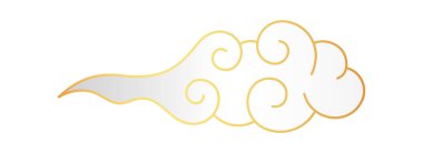 Ay Yeni Yılı düğümlü halat elementi. Vektör illüstrasyonu.