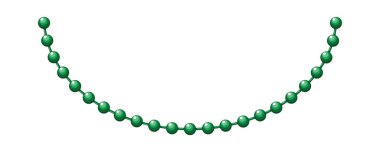 Mardi Gras karnaval boncukları. Vektör illüstrasyonu.