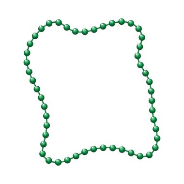 Mardi Gras karnaval boncukları. Vektör illüstrasyonu.