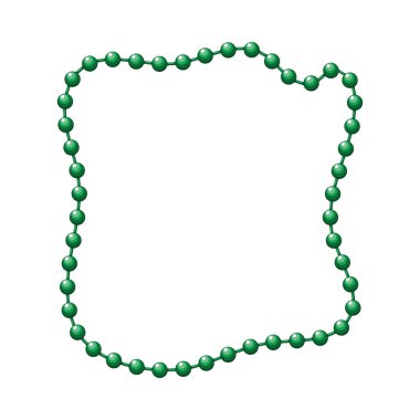 Mardi Gras karnaval boncukları. Vektör illüstrasyonu.