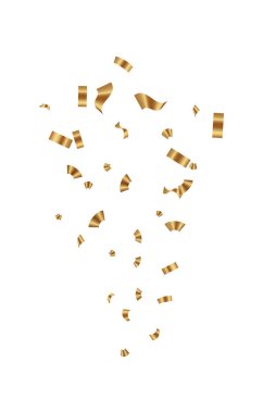 Altın konfeti elementi. Vektör illüstrasyonu.