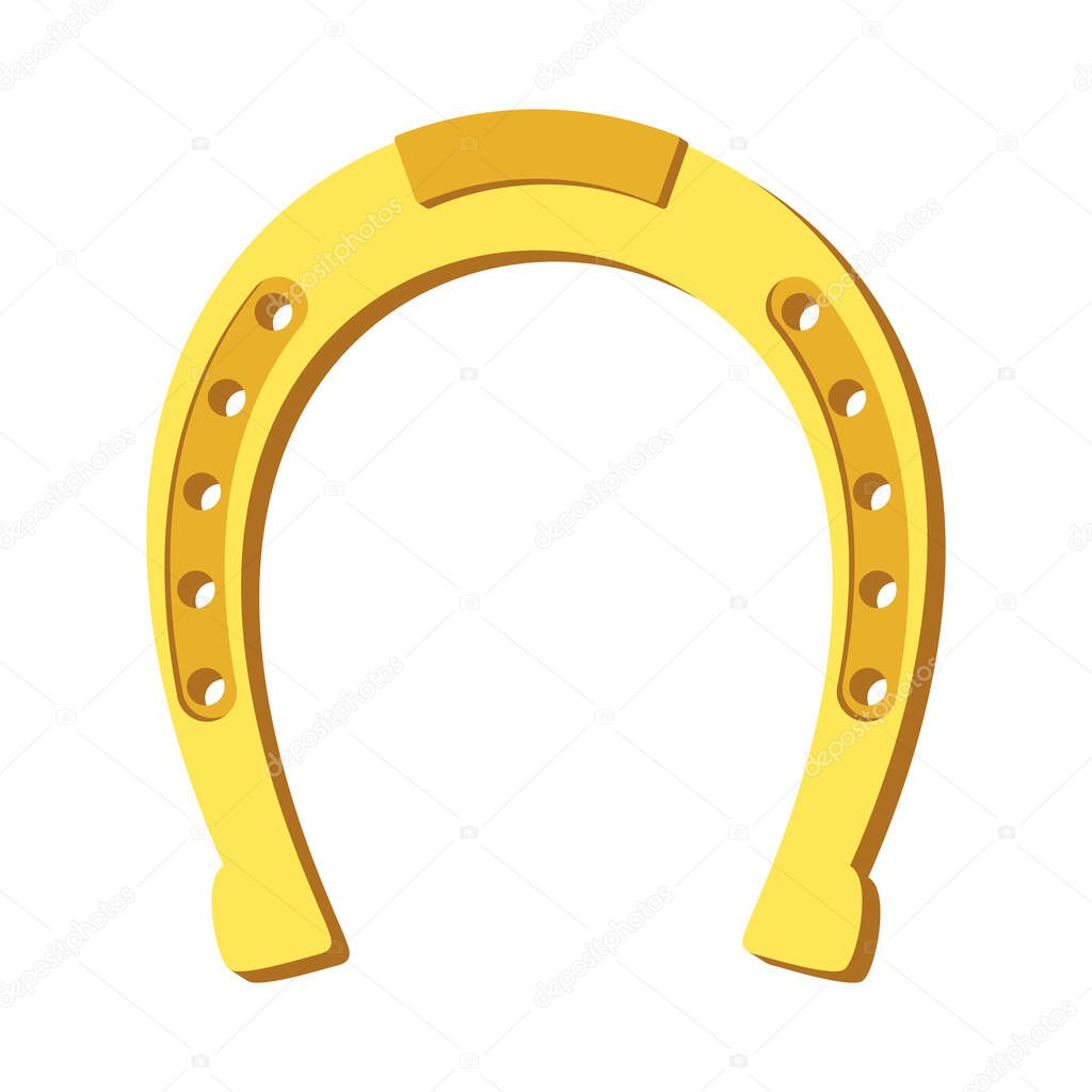 Horseshoe icon. Symbol of Lucky Irish beer festival St Patrick's day. Vector Illustration.