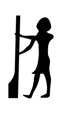 Mısır hiyeroglifleri. Tarihsel ve seyahatsel tasarımlar yaratmaya yardımcı olur. Vektör illüstrasyonu.