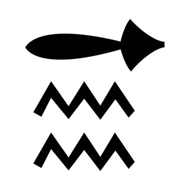 Mısır hiyeroglifleri. Tarihsel ve seyahatsel tasarımlar yaratmaya yardımcı olur. Vektör illüstrasyonu.