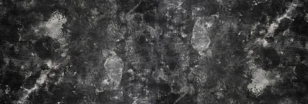 Black wall texture rough background dark and white concrete floor or old grunge with black. Banner