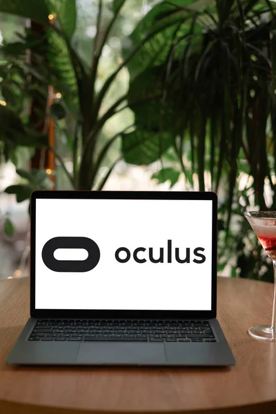 Odessa Ukraine Juni 2023 Laptop Computer Mit Logo Von Oculus — Stockfoto
