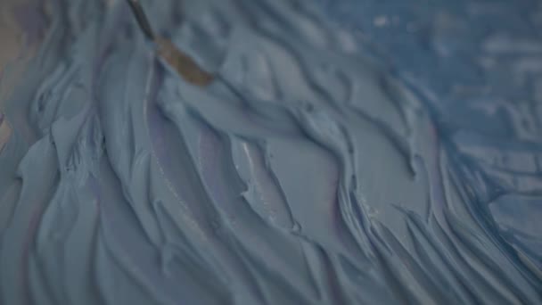 Couteau Palette Peinture Peignant Frottis Avec Pâte Fond Art Texture — Video