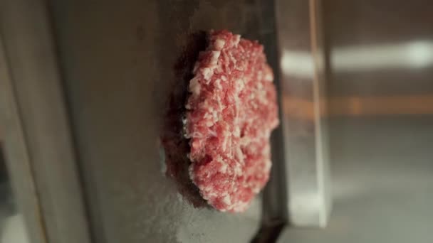 Cuire Bœuf Porc Galette Pour Hamburger Sur Gril Électrique Viande — Video