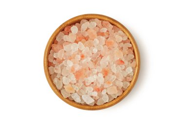 Himalaya pembe tuzu beyaz arka planda