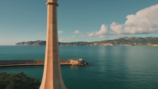 리조트 목적지 Ponsa Baleares 마요르카 스페인 항구의 지중해 기념물 — 비디오