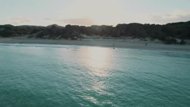 Кала Агулла Cala Agulla Красивий Пляж Мальорці Повітряний Вогонь Зеленому — стокове відео