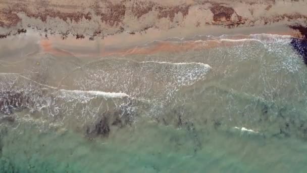 Praia Areia Vazia Playa Flamenca Drone Aéreo Ponto Vista Água — Vídeo de Stock