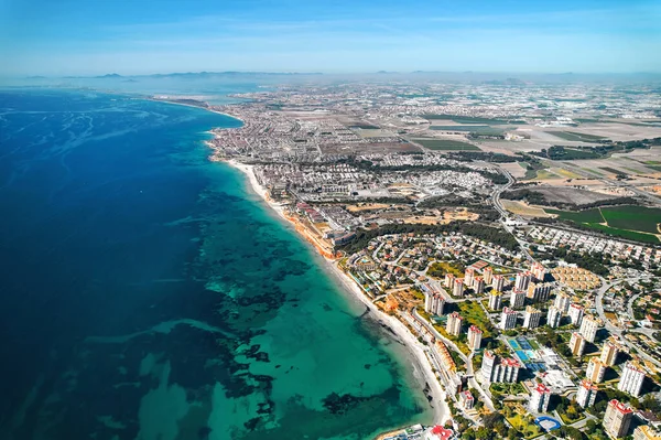 Point Vue Panoramique Pittoresque Drone Dehesa Campoamor Bord Mer Paysage — Photo