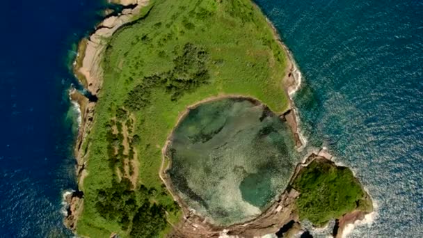 Letecký Panoramatický Výhled Azory Pohled Shora Ostrov Vila Franca Campo — Stock video