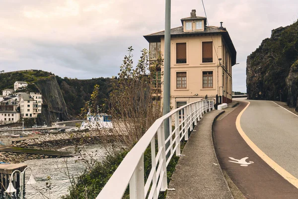 Daytime View Luarca Town Municipality Valdes Asturias Spain Roadway Leading — Stock Photo, Image