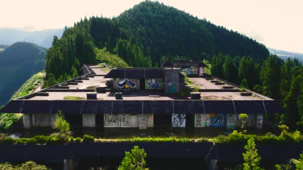 Luftaufnahme Malerische Natur Von Sete Cidades Auf Den Azoren Mit — Stockvideo