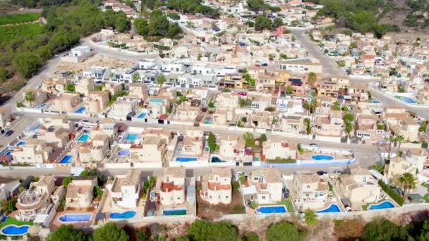 上からのピナール カンポヴァーデの住宅地地区の景色 現代的な家屋の景色 Costa Blanca アリカンテ県 スペイン — ストック動画