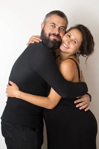 軽い背景の男を持つ妊婦 — ストック写真