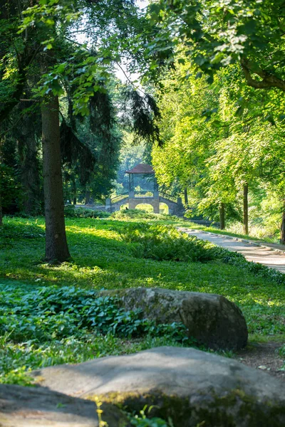 Oleksandria Park Bila Tserkva Ukrayna Daki Rezervuarın Yanındaki Eski Çin — Stok fotoğraf