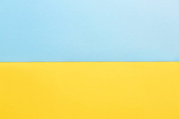 Blue yellow paper background, Ukrainian flag concept