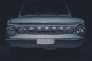 Front view of Retro Soviet car. Studio shot