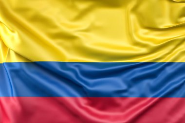 Ruffled Flag of Colombia. 3D Rendering