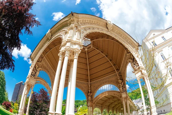 stock image Inside of rotonda at Dvorak park. Karlovy vary, Czech Republic