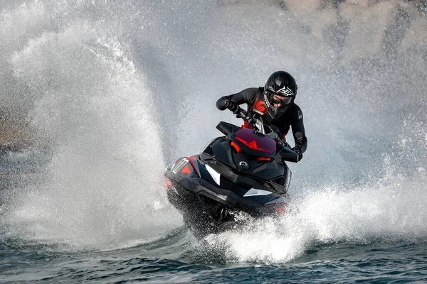 Limassol Chipre Novembro 2022 Jet Ski Rider Durante Competição — Fotografia de Stock
