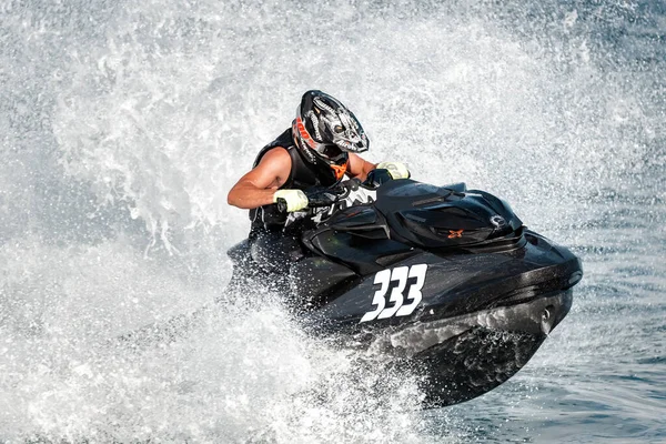 Limassol Chipre Novembro 2022 Piloto Profissional Jet Ski Durante Competição — Fotografia de Stock